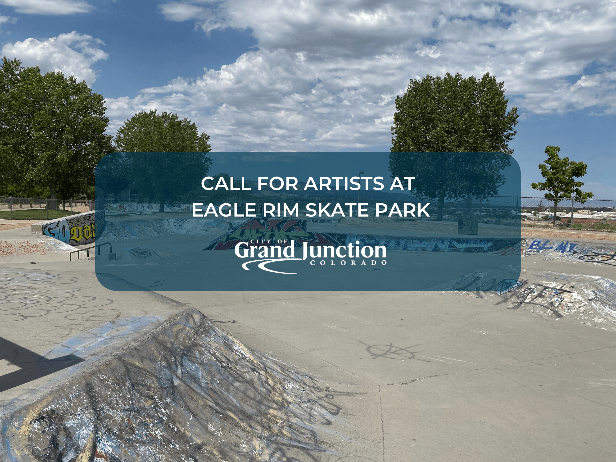 Skate Park. Text on graphic. 