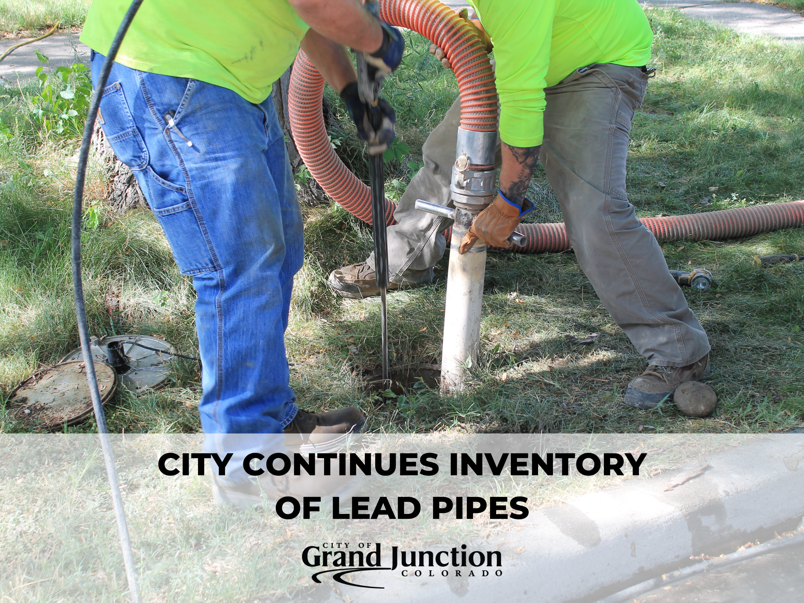 City employees potholing for pipe inventory