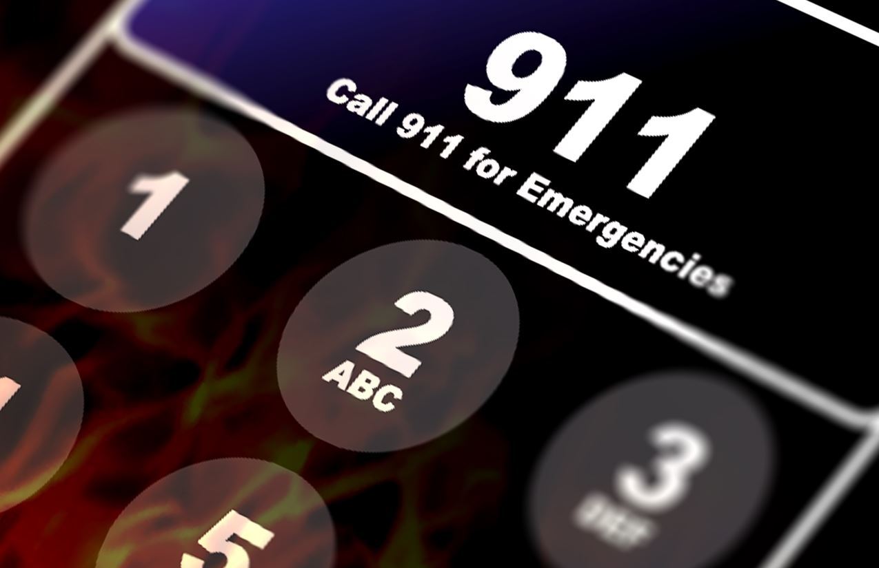 911 cellular phone graphic