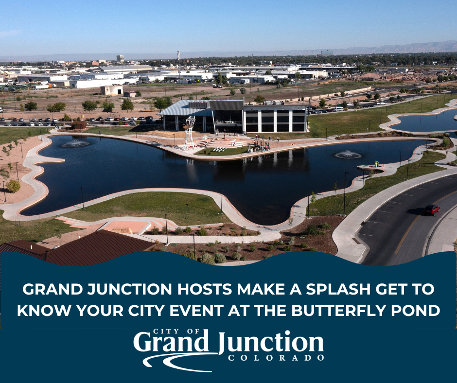 An ariel image of the Butterfly Pond at Las Colonias. 