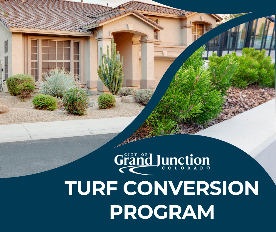 Graphic with text, background is homes with new turf conversion completed