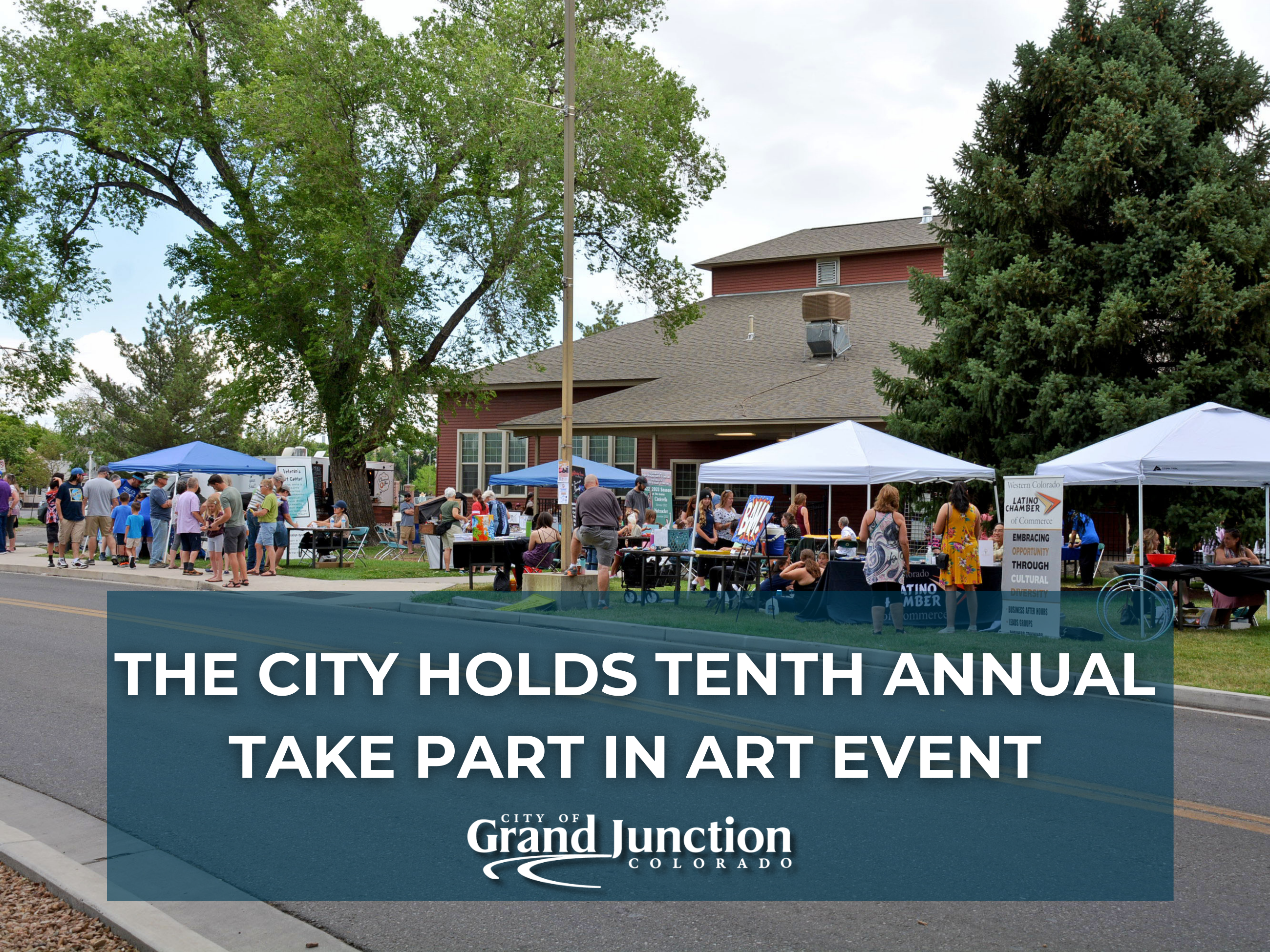 Pop up tents set up at Lincoln Park for Take Part In Art Event 