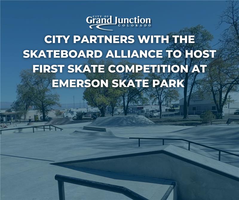 Emerson Skate Park with text on graphic