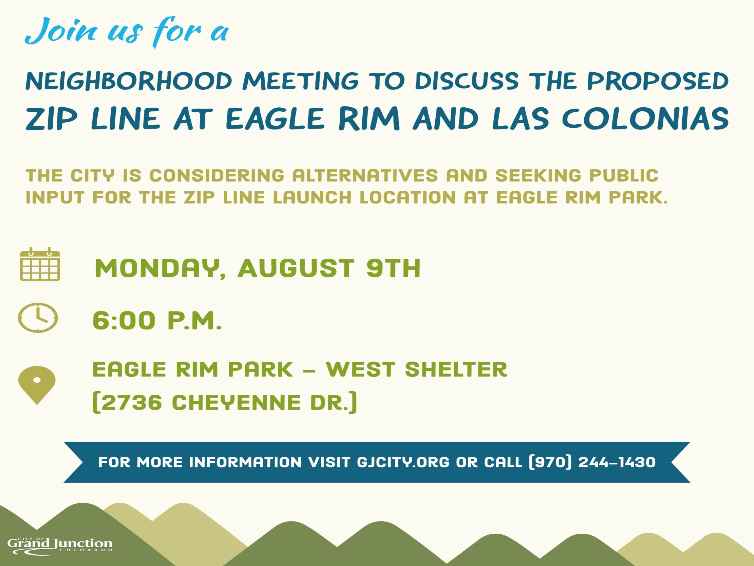 Bonsai Zip Line Meeting Information