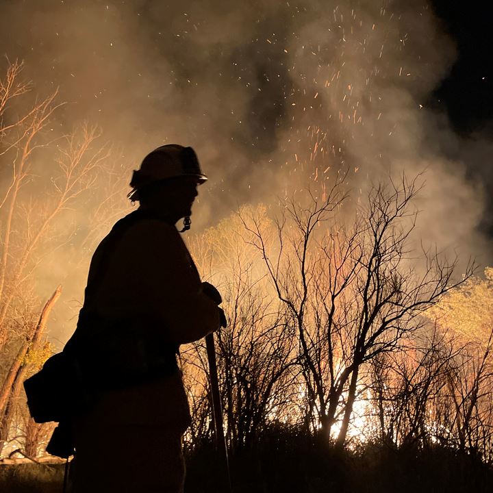 GJFD firefighter at night