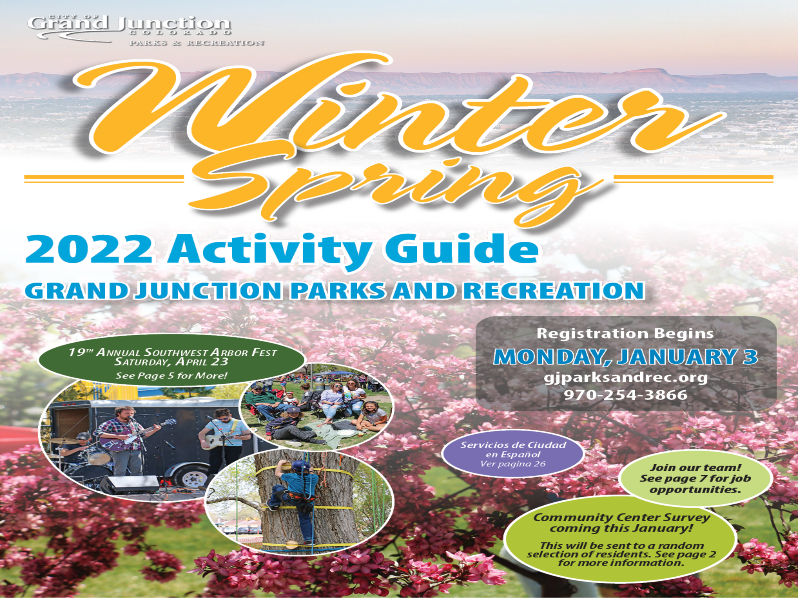 Front Cover 2022 Winter and Spring Activity Guide