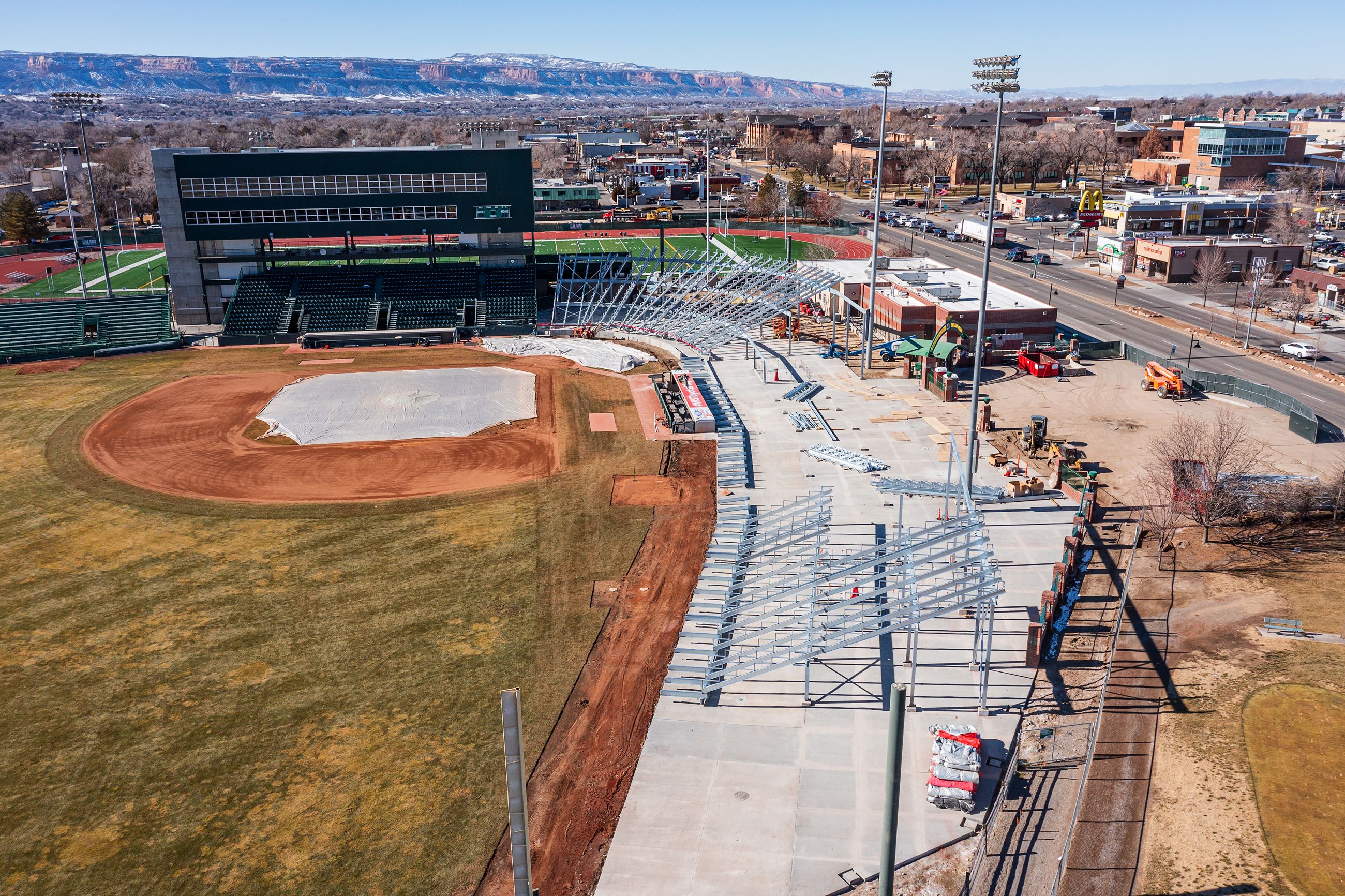 Baseball stadium bleachers renovation