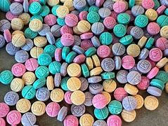 small multi-colored pills