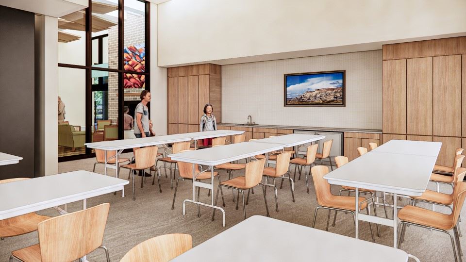 Community Recreation Center Rendering of the party rooms