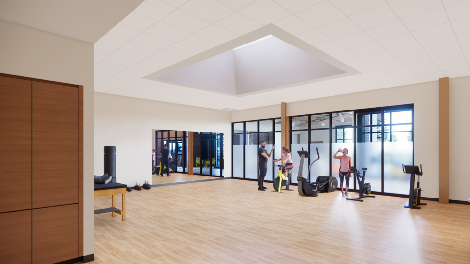 Community Recreation Center Rendering of the Intermountain Health St. Mary's Therapy space