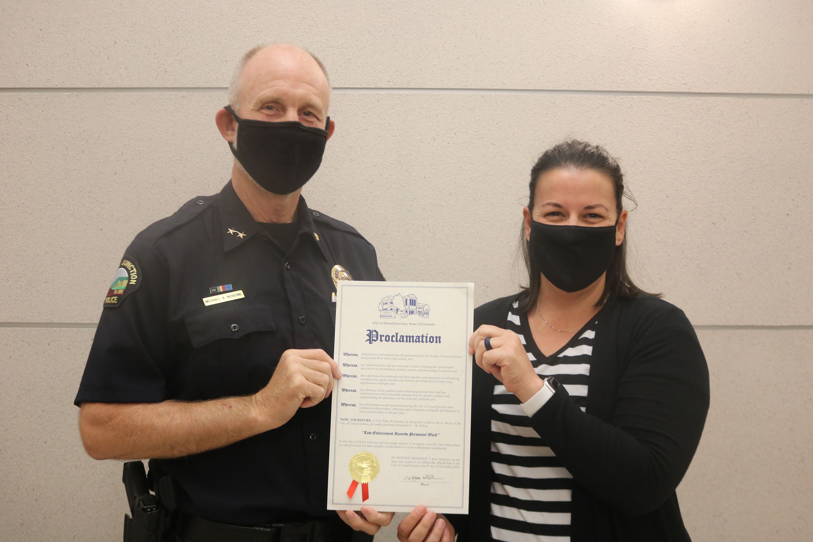 Mike Nordine and Amber Peck