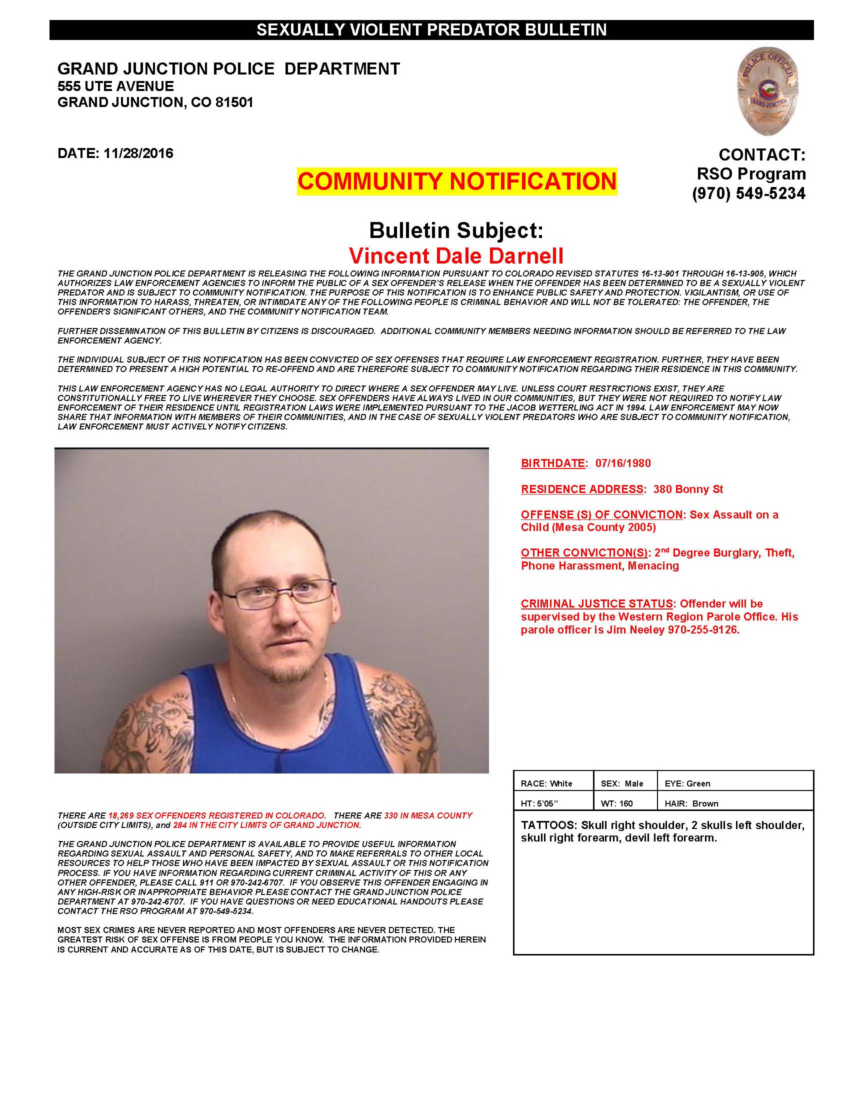 Vincent Darnell SVP bulletin