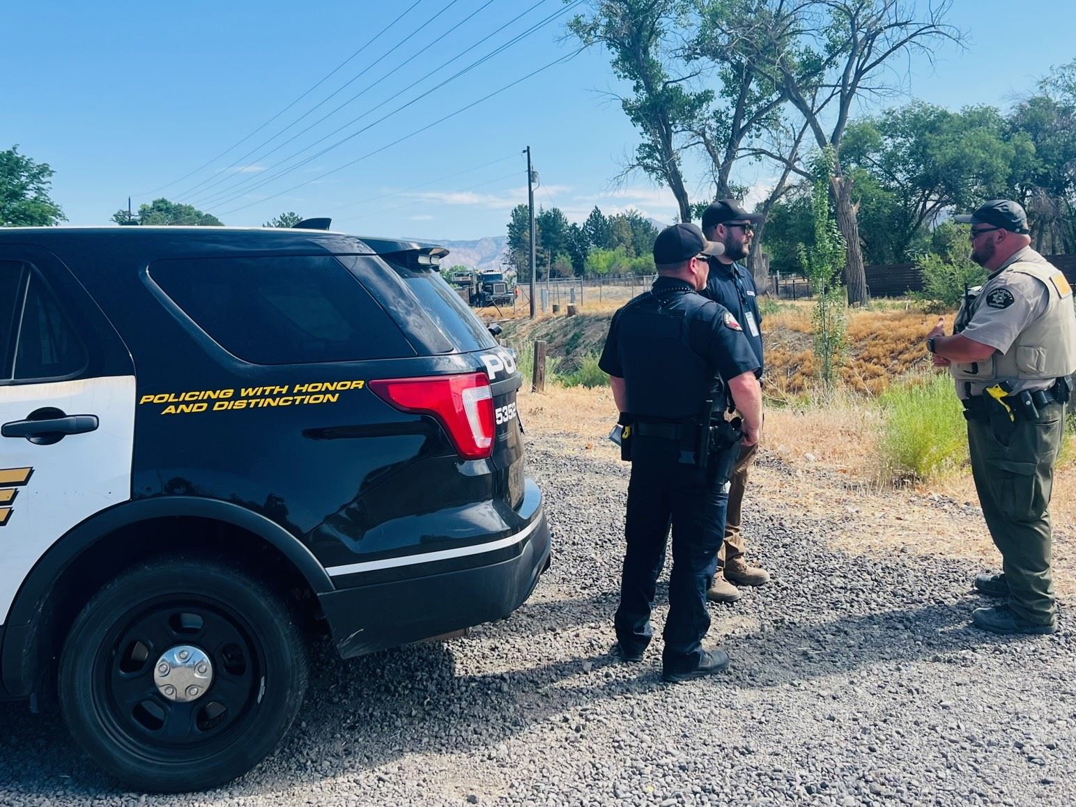 image of officers at canal